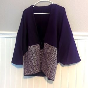 Kimono Style Purple Sweater